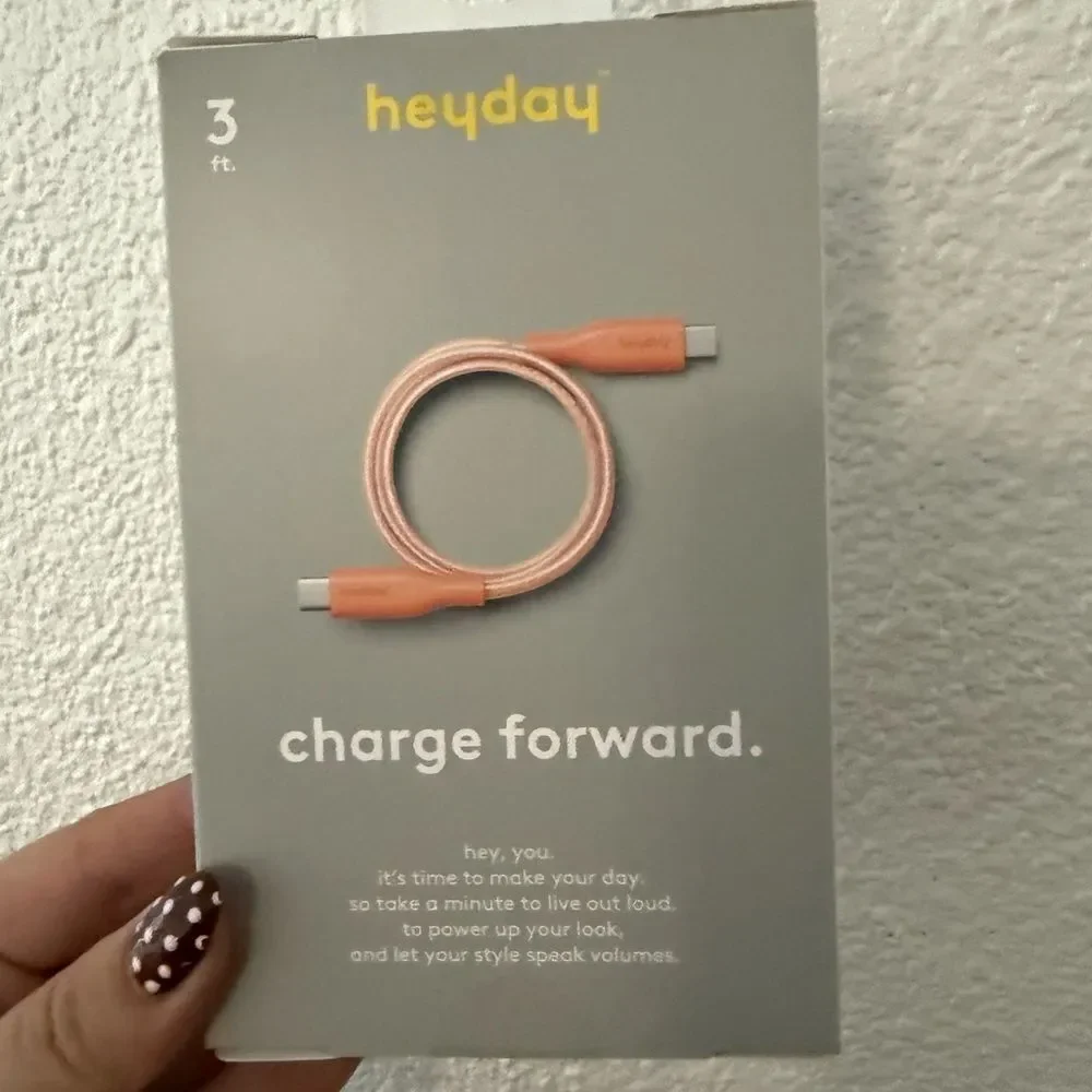 Heyday USB-C to USB-C Cable - Coral